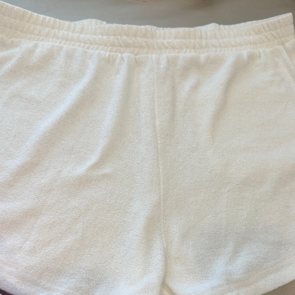 Free People White Terry Cloth Lounge Shorts - Picture 2 of 5